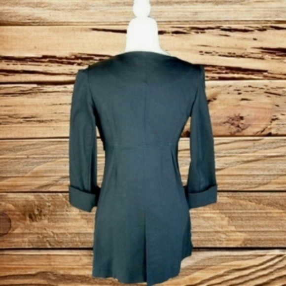 SPICY GIRL - LARGE BUTTON PEA COAT BLACK! ❤️ - Picture 2 of 3